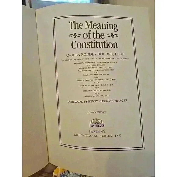 Meaning of the Constitution by Angela R. Holder (1987, Trade Paperback) - Picture 2 of 3